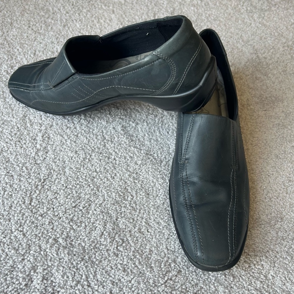 ECCO Women’s Dark Grey Leather Slip-On Loafer Shoes,  Size 42 EU - Picture 4 of 14